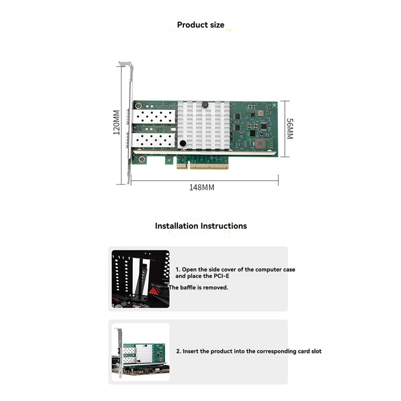 10Gb Sfp+ Pcie Network Card Dual Port - X520-DA1 10Gb SFP+ 듀얼 포트 네트워크