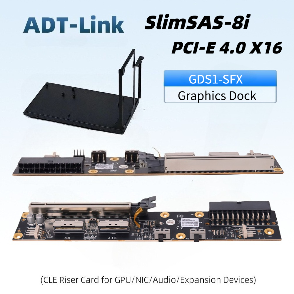 External Gpu Dock Pcie 4.0 Oculink - 듀얼 SlimSAS 8i 그래픽 GPU 도크