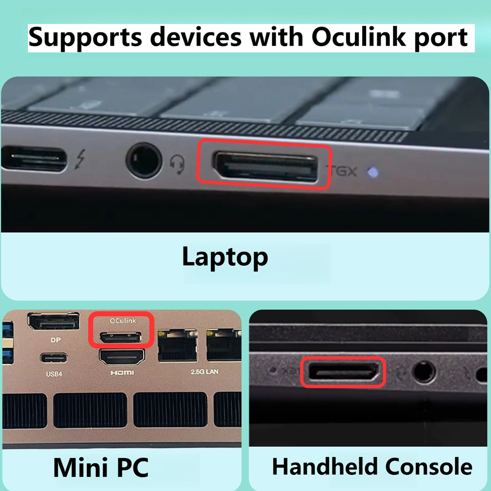 오쿨링크 eGPU 그래픽 카드 독 (노트북/미니 PC용 - External Gpu Dock Pcie 4.0 Oculink 리뷰 및 가격