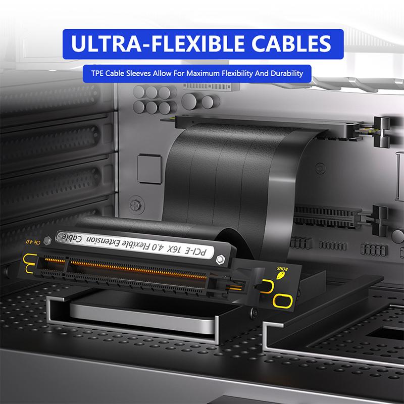 PCI-E X16 4.0 플렉시블 케이블, 블랙 PCI - Pcie 4.0 X16 Riser Cable 90 Degree 리뷰 및 가격