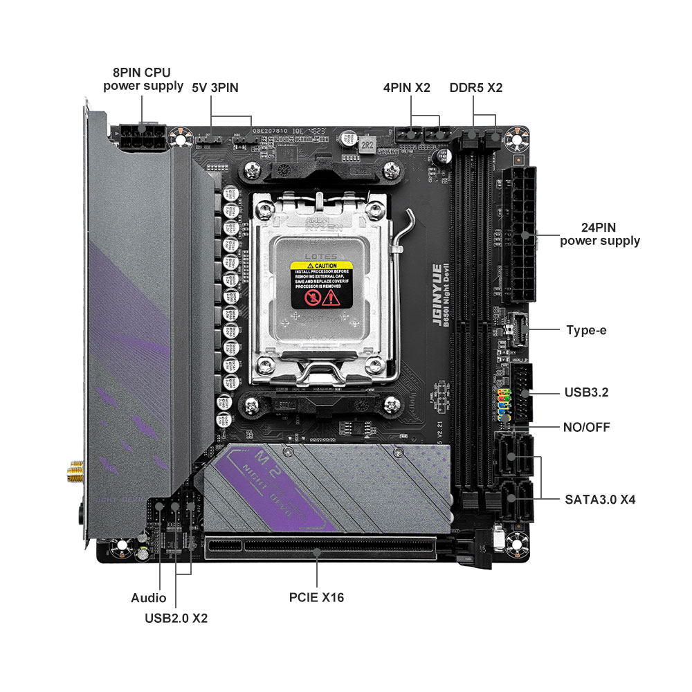 JGINYUE B650 ITX 마더보드 DDR5 미니  - B650 Itx Motherboard Wifi 리뷰 및 가격