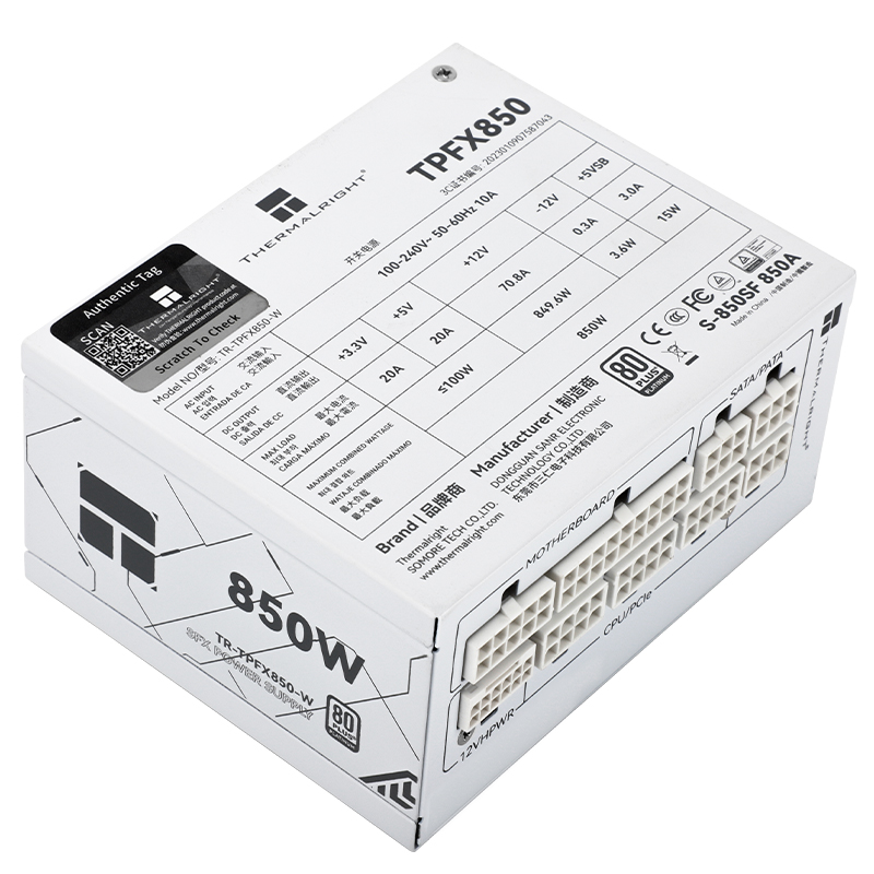 Thermalright TR-TPFX850-W 흰색 섀 - Sfx Power Supply 850W Gold 리뷰 및 가격