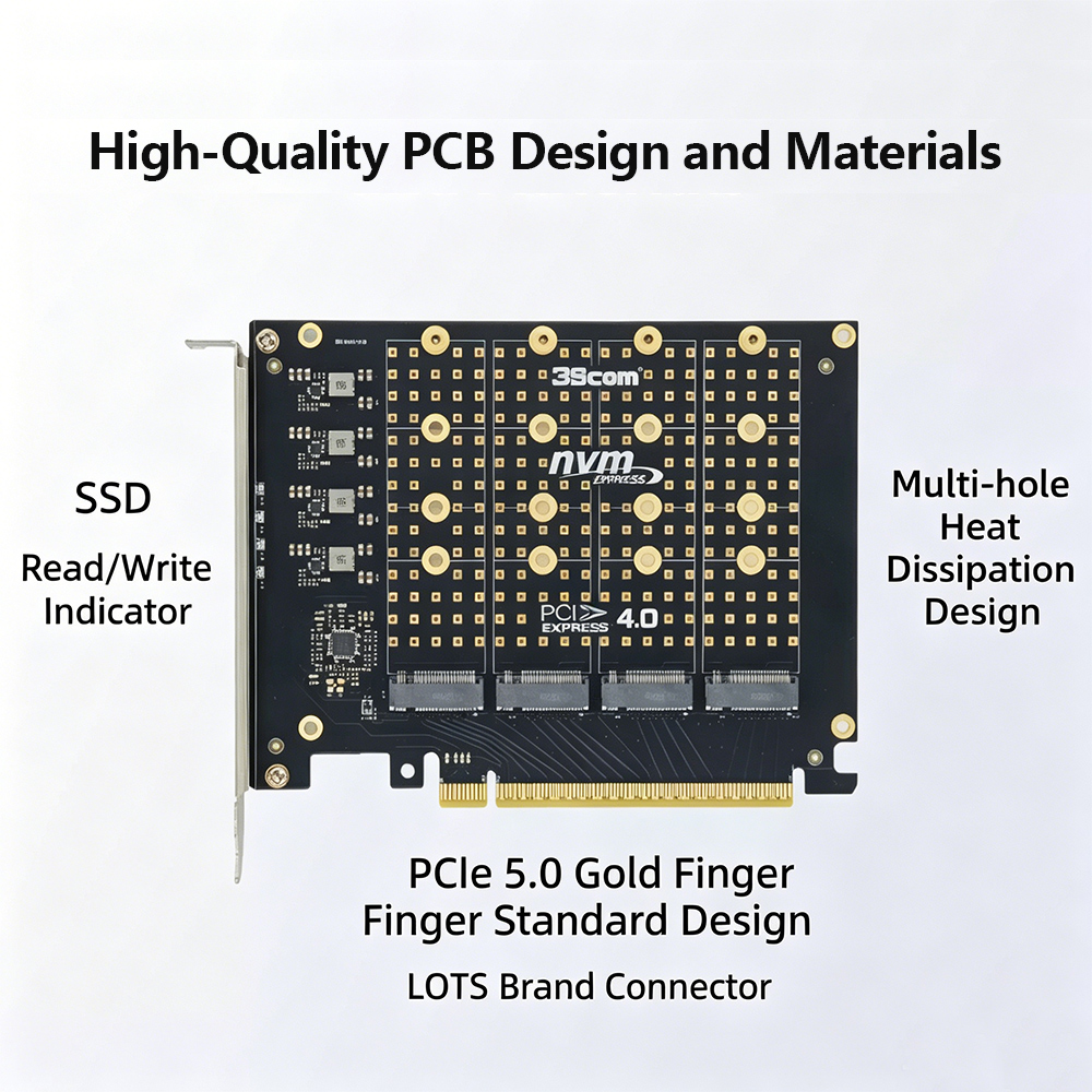 PCIe 4.0 X16 - 4 NVMe M.2 SSD  - Quad M.2 Nvme Pcie Bifurcation Card 리뷰 및 가격